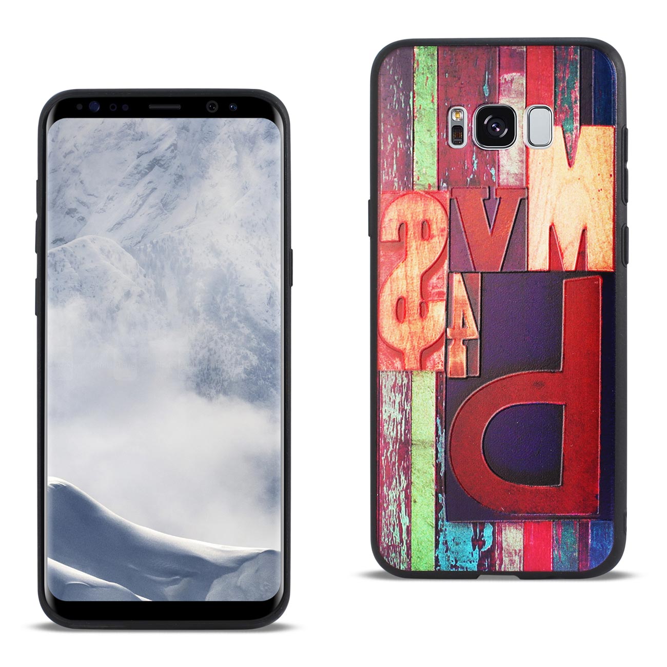 Samsung Galaxy S8 EDGE/S8 Plus Embossed Wood Pattern Design TPU Case With Multi-Letter