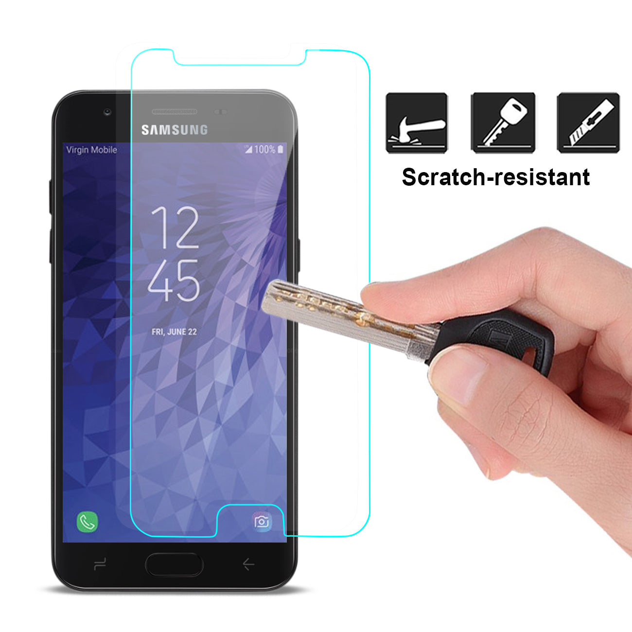 Glass Screen Protector Tempered Samsung Galaxy J3 (2018) Lite Clear