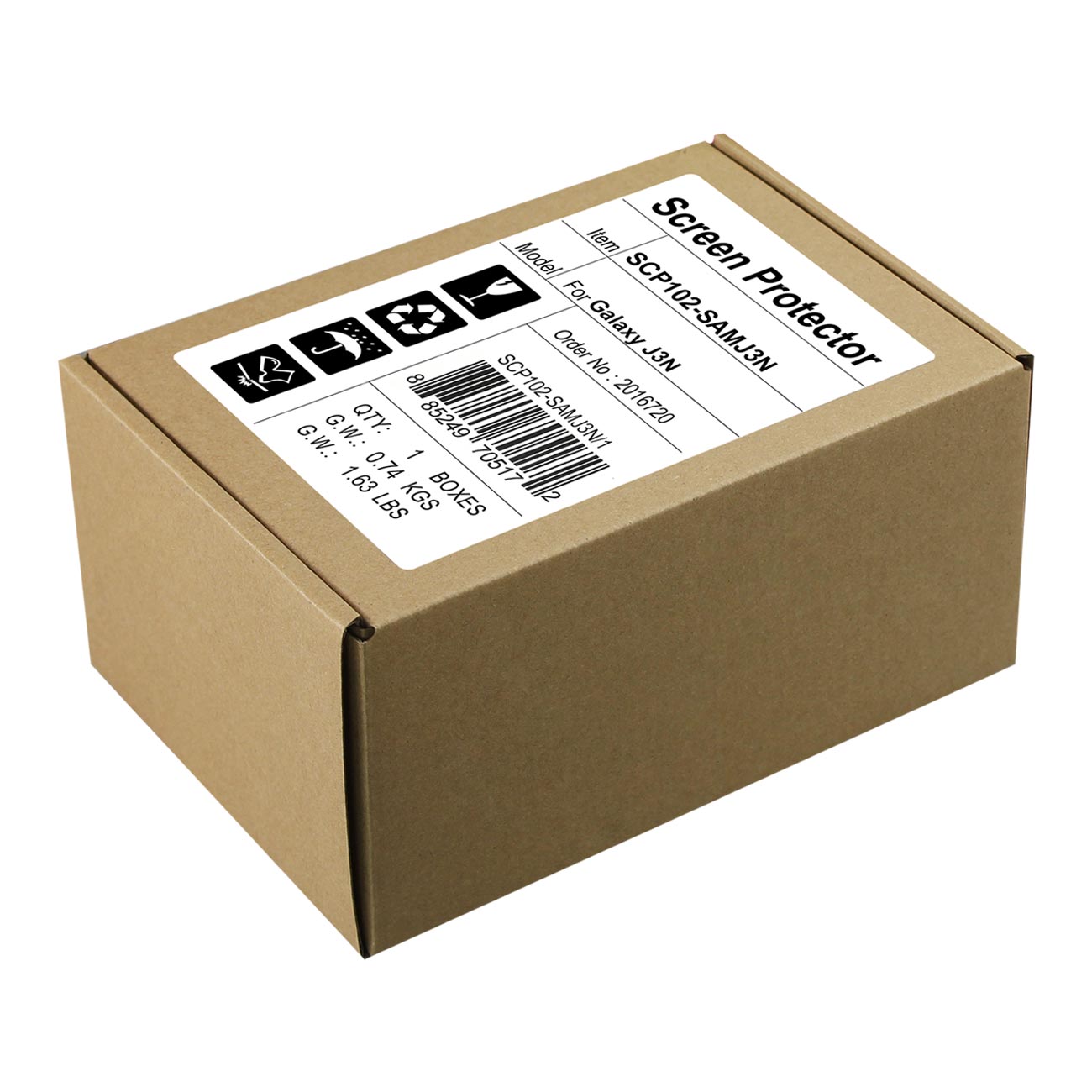 Glass Screen Protector Tempered Reiko 2017 Samsung Galaxy J3 Emerge 60Pcs Clear