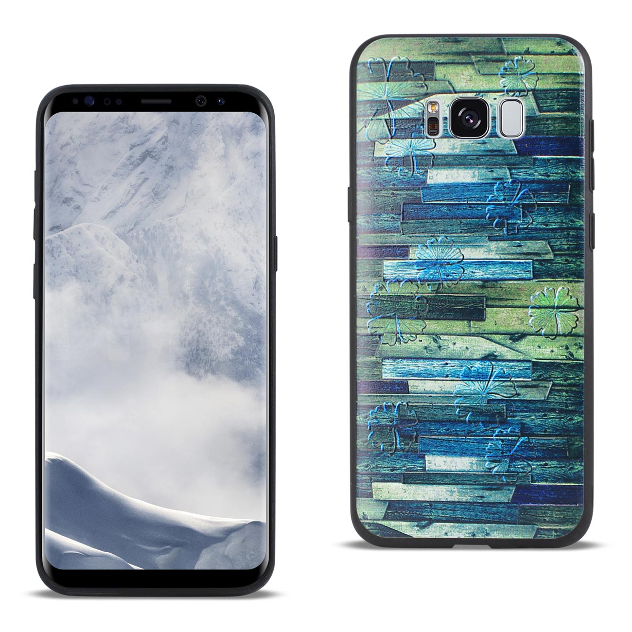 Samsung Galaxy S8 EDGE/S8 Plus Embossed Wood Pattern Design TPU Case With Flowers