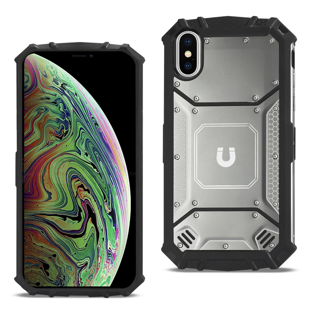 iPhone XS MAX Metallic Front Cover Case In Gary
