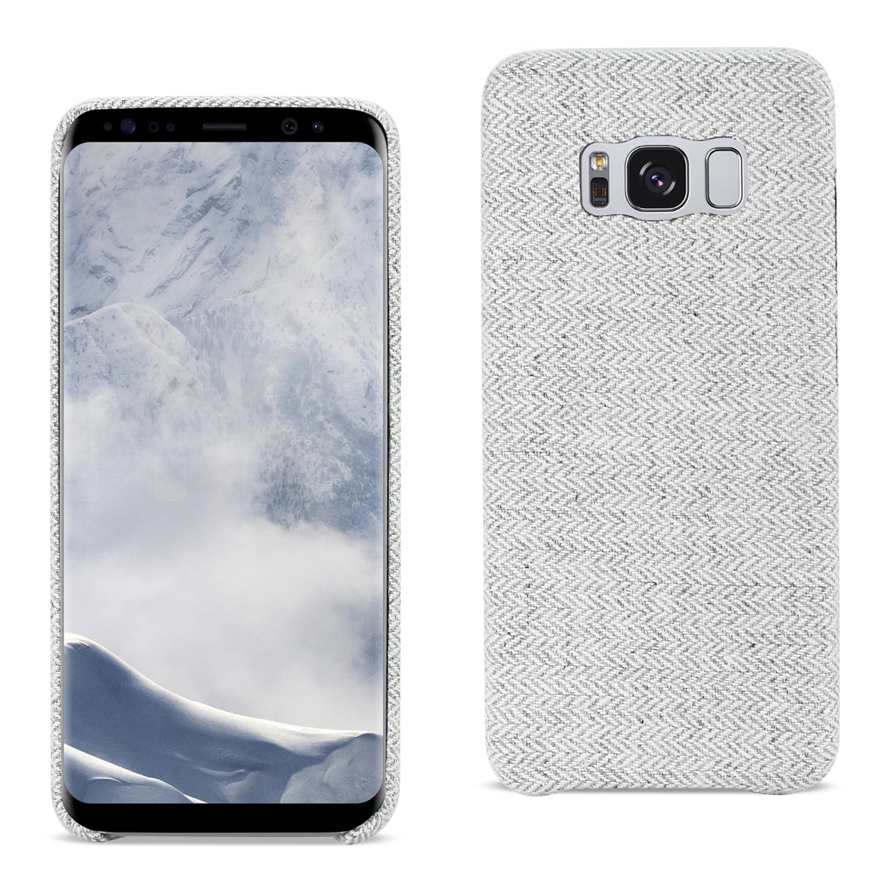 SAMSUNG GALAXY S8 EDGE/S8 Plus HERRINGBONE FABRIC IN LIGHT GRAY