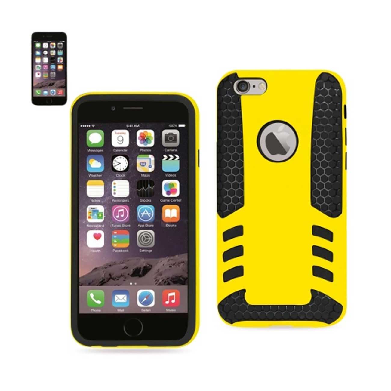 iPhone 6 Plus Hybrid Tire Case In Black Yellow