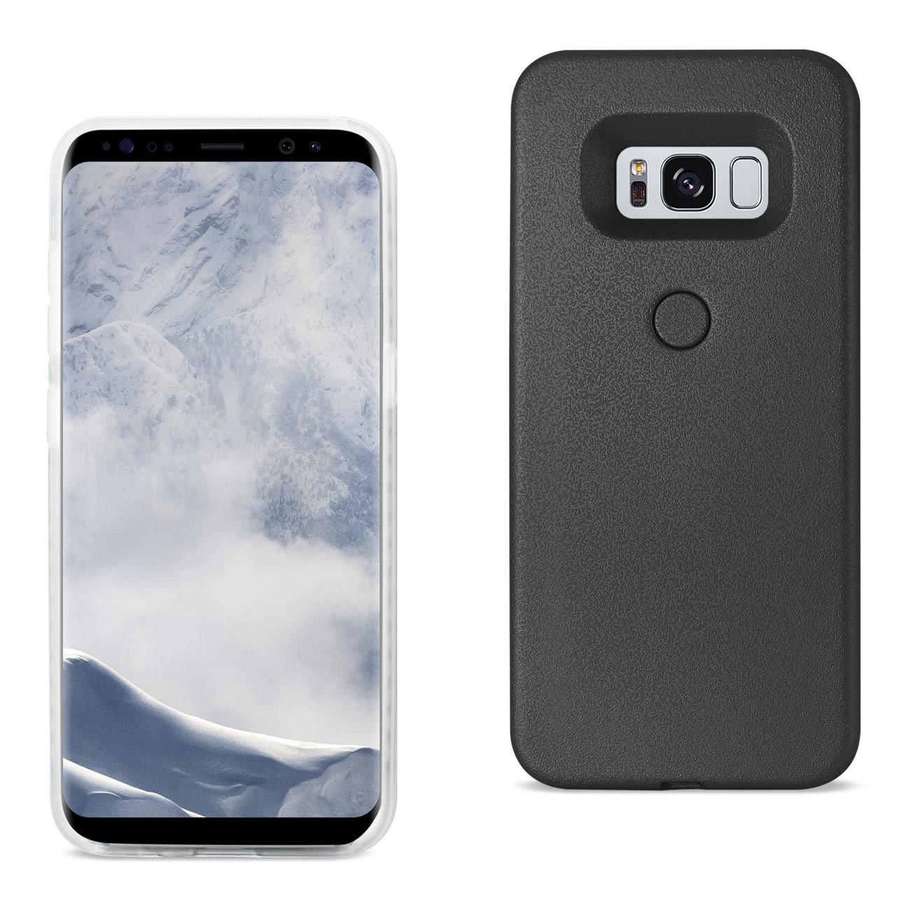 SAMSUNG GALAXY S8 EDGE/S8 Plus LED SELFIE LIGHT UP ILLUMINATED CASE IN BLACK