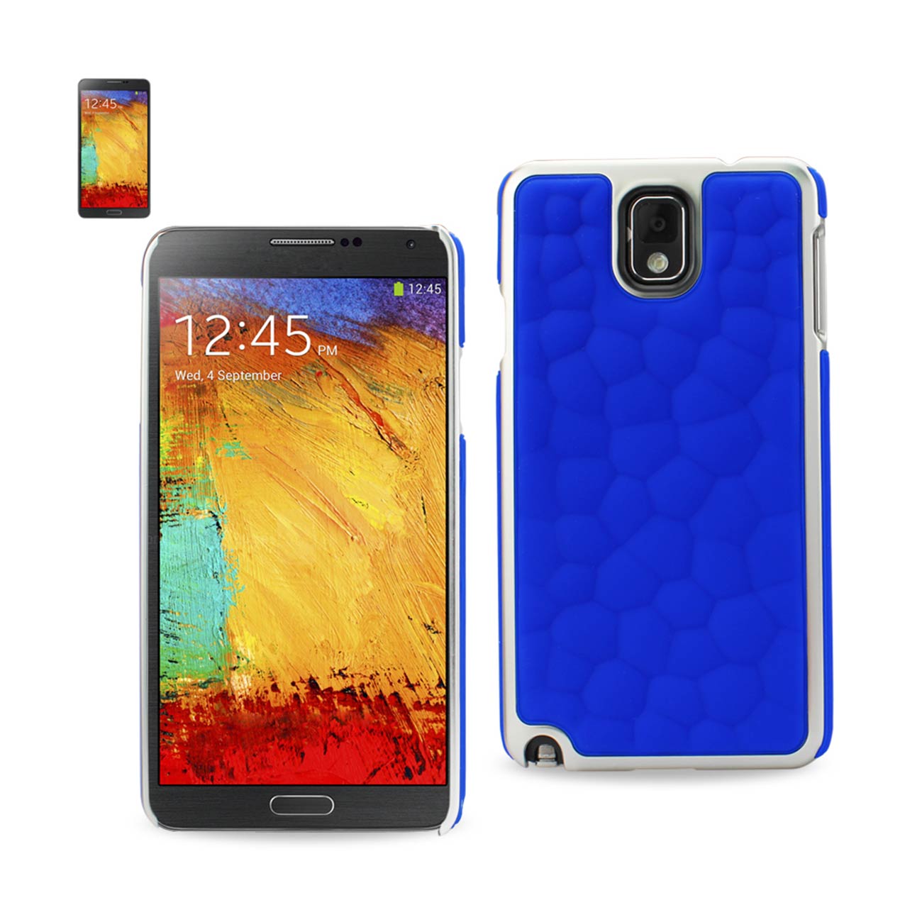 Samsung Galaxy Note 3 Bubble Metal Plated Case In Navy