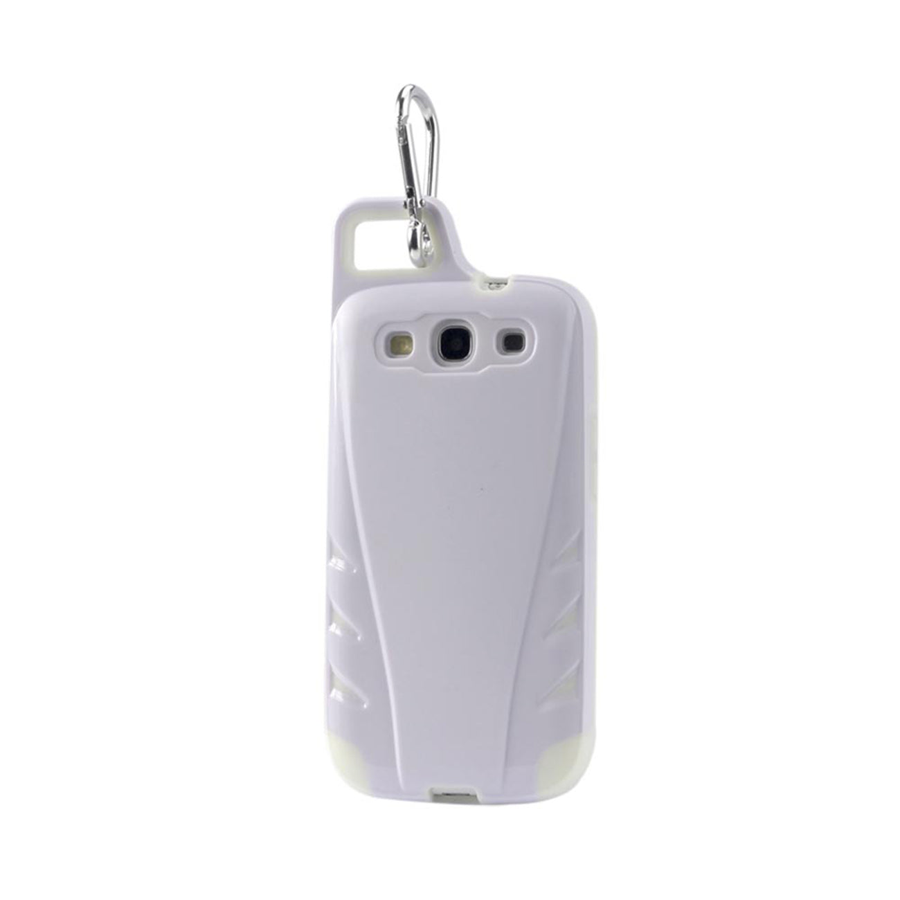 Samsung Galaxy S3 Dropproof Workout Hybrid Case With Hook In White