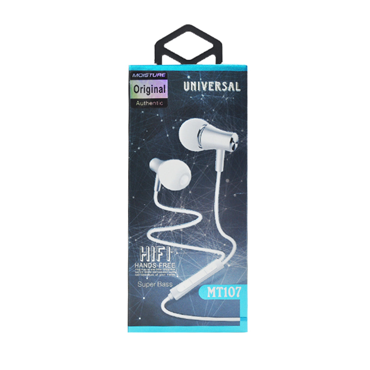 Earphones Bass Super Universal White Color