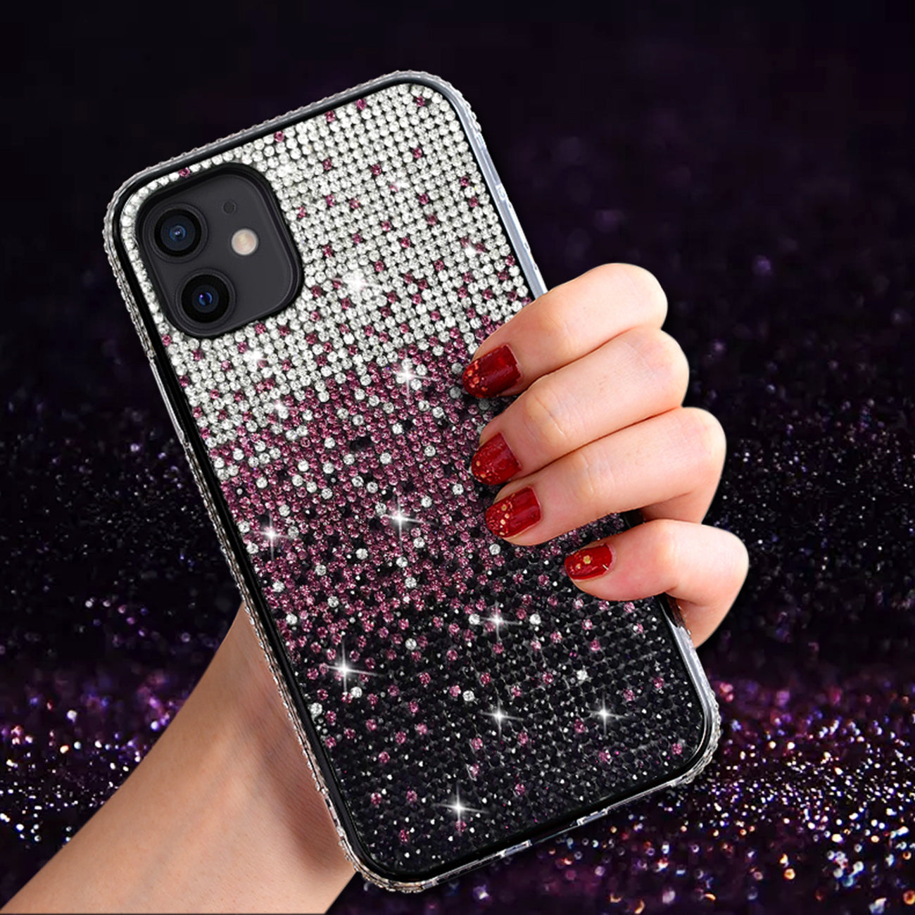 Case Diamond Design Apple iPhone 12 Mini Purple Color