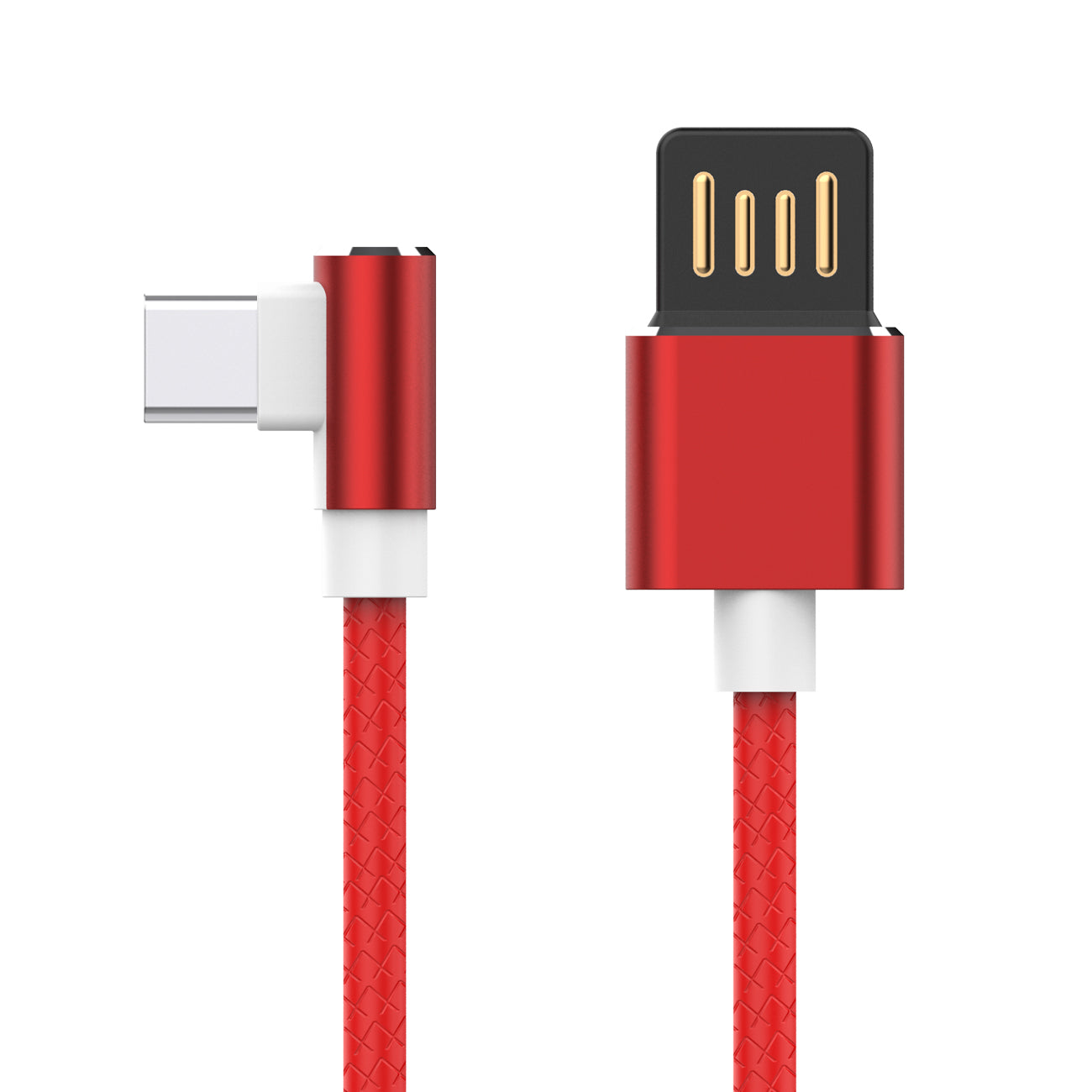 Cable USB To Type C Premium Full Steel Moisture 2.6A Red Color
