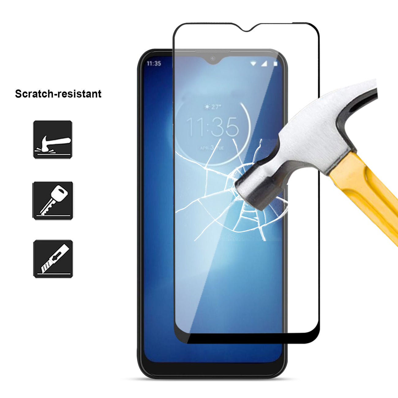 Screen Protector Full Coverage Scratch Resistant Moto E7 Power 2021