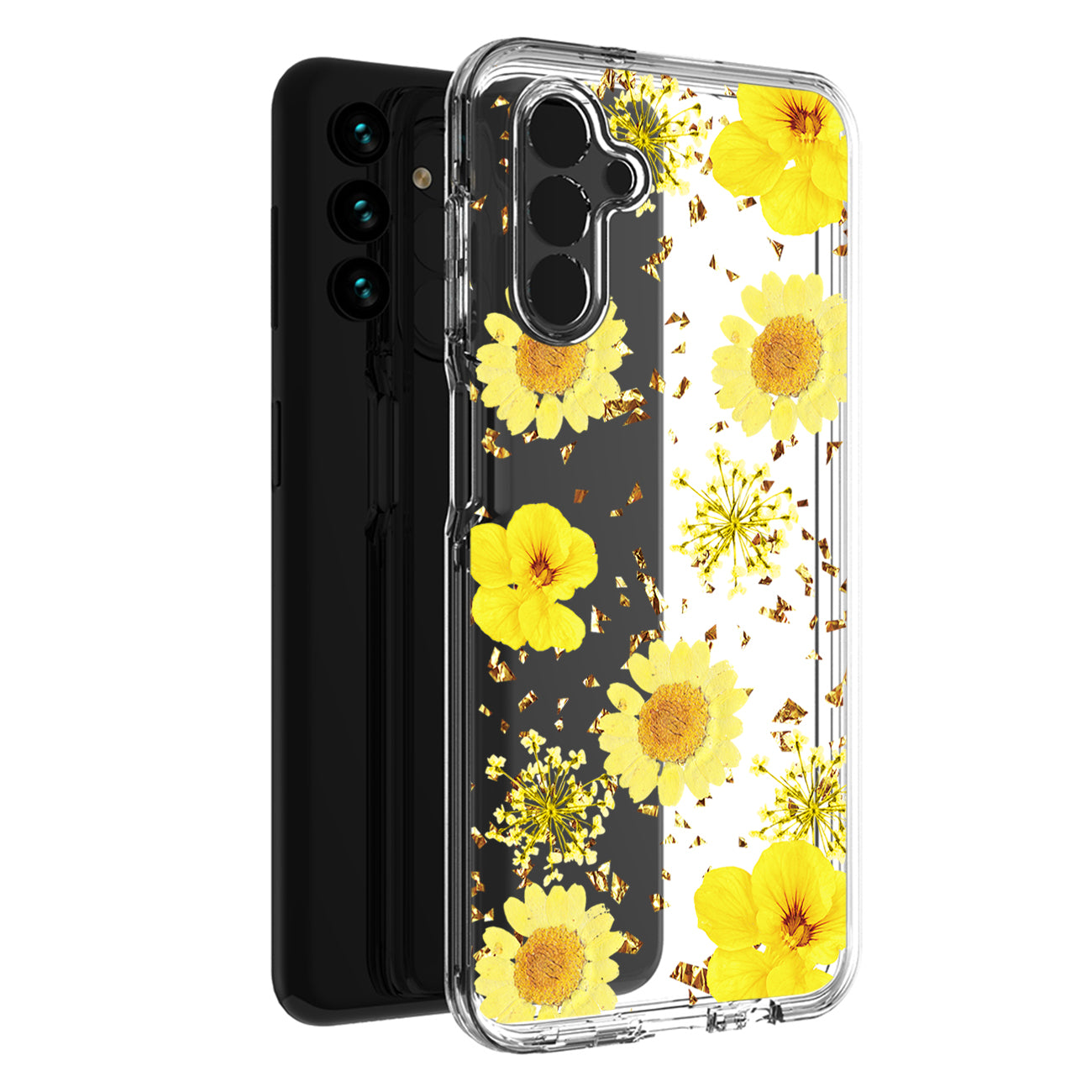 Pressed dried flower Design Phone case For Samsung Galaxy A13 5G In Yellow
