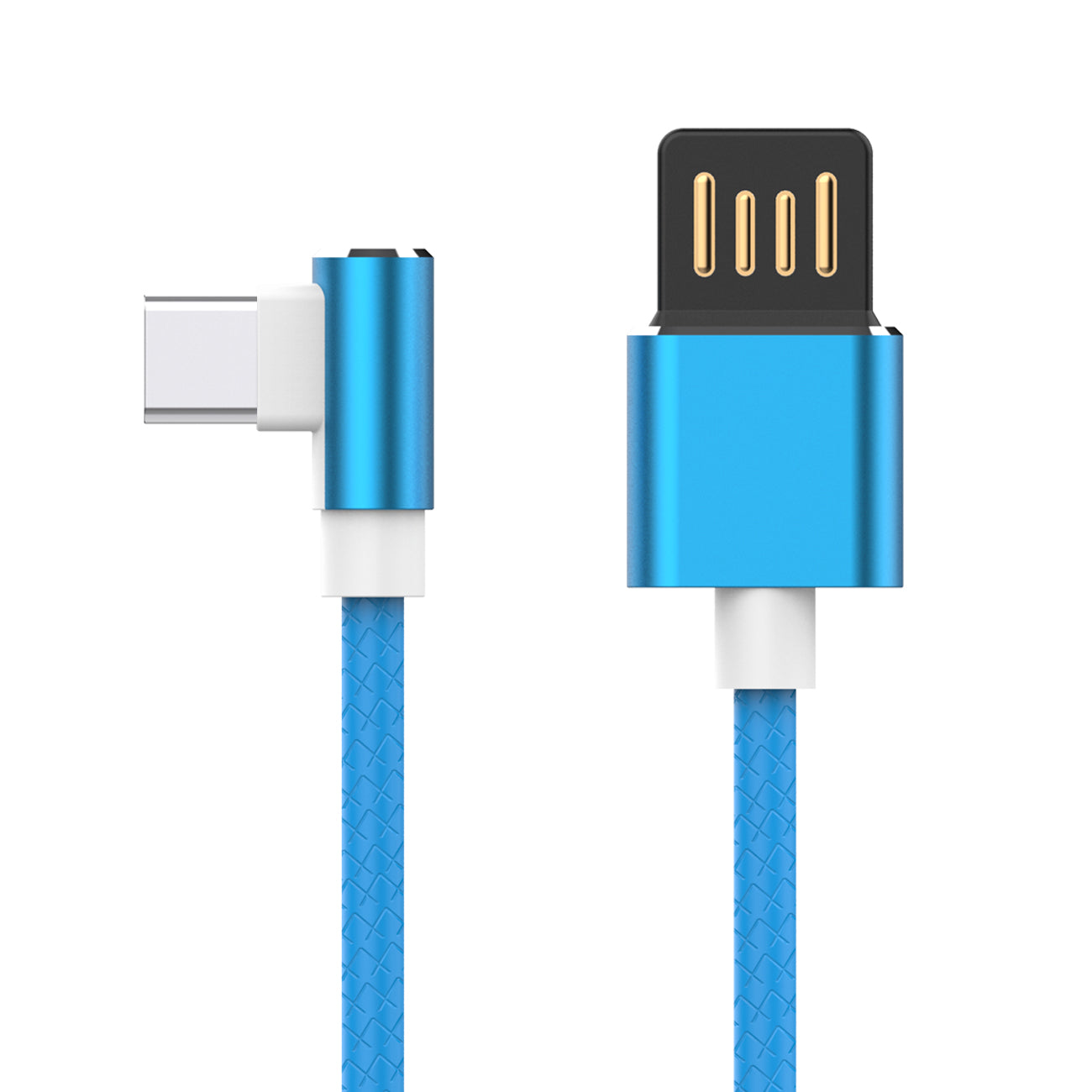 Cable USB To Type C Premium Full Steel Moisture 2.6A Blue Color