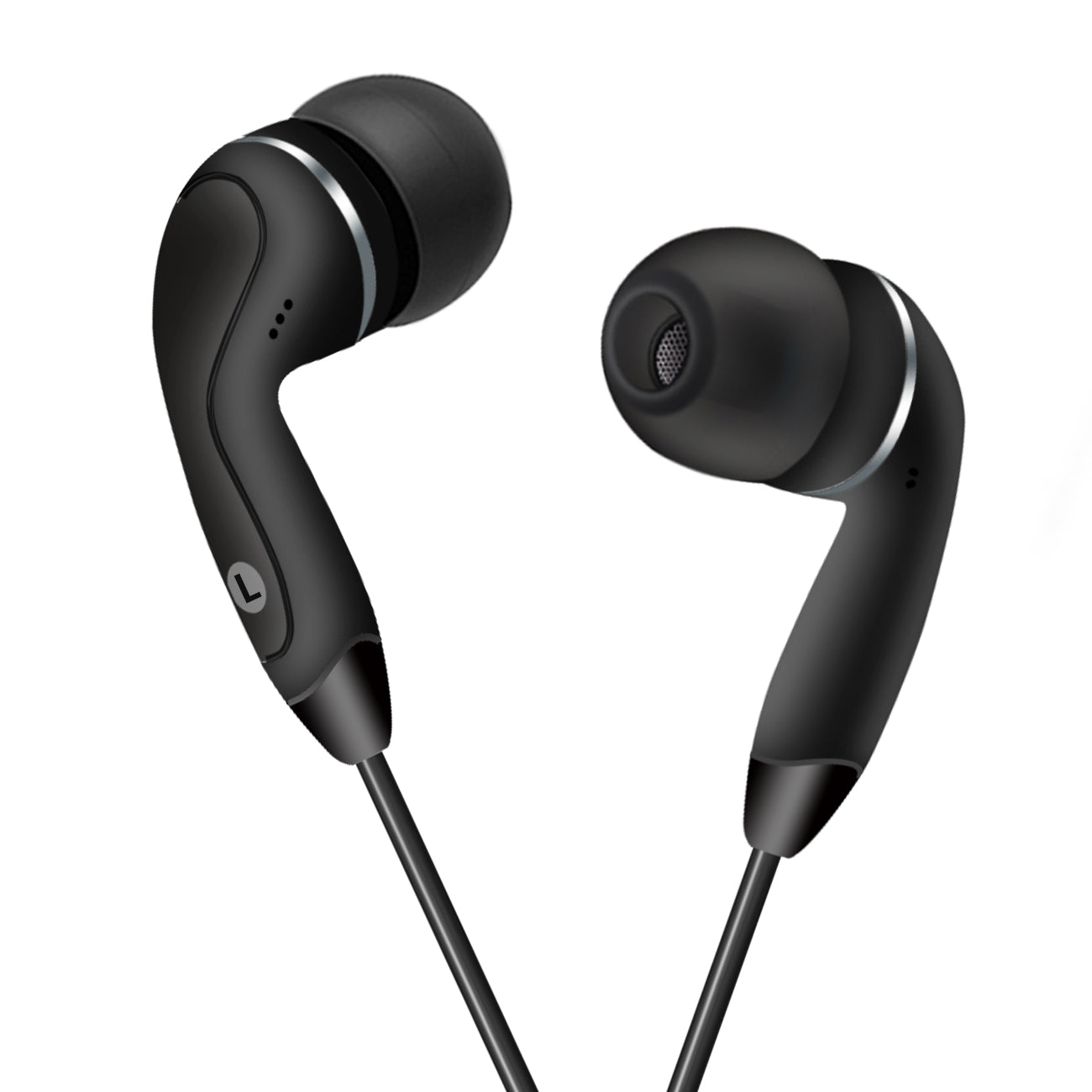 In-Ear Headphones With Mic In Black