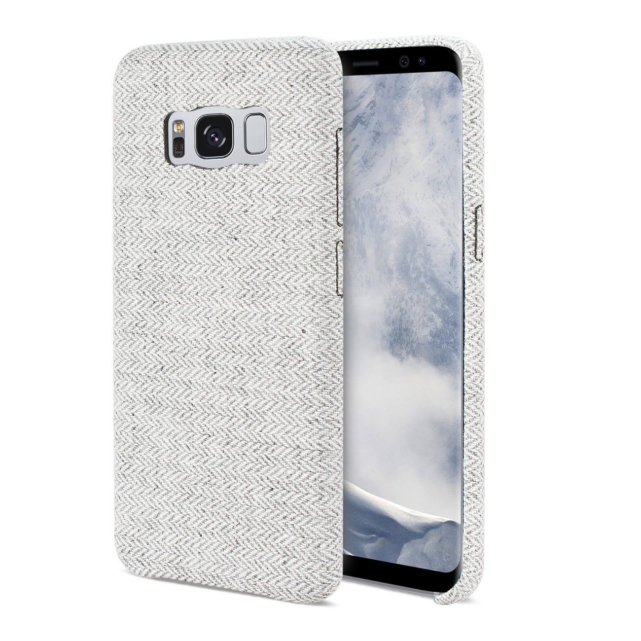 Samsung Galaxy S8 Herringbone Fabric In Light Gray