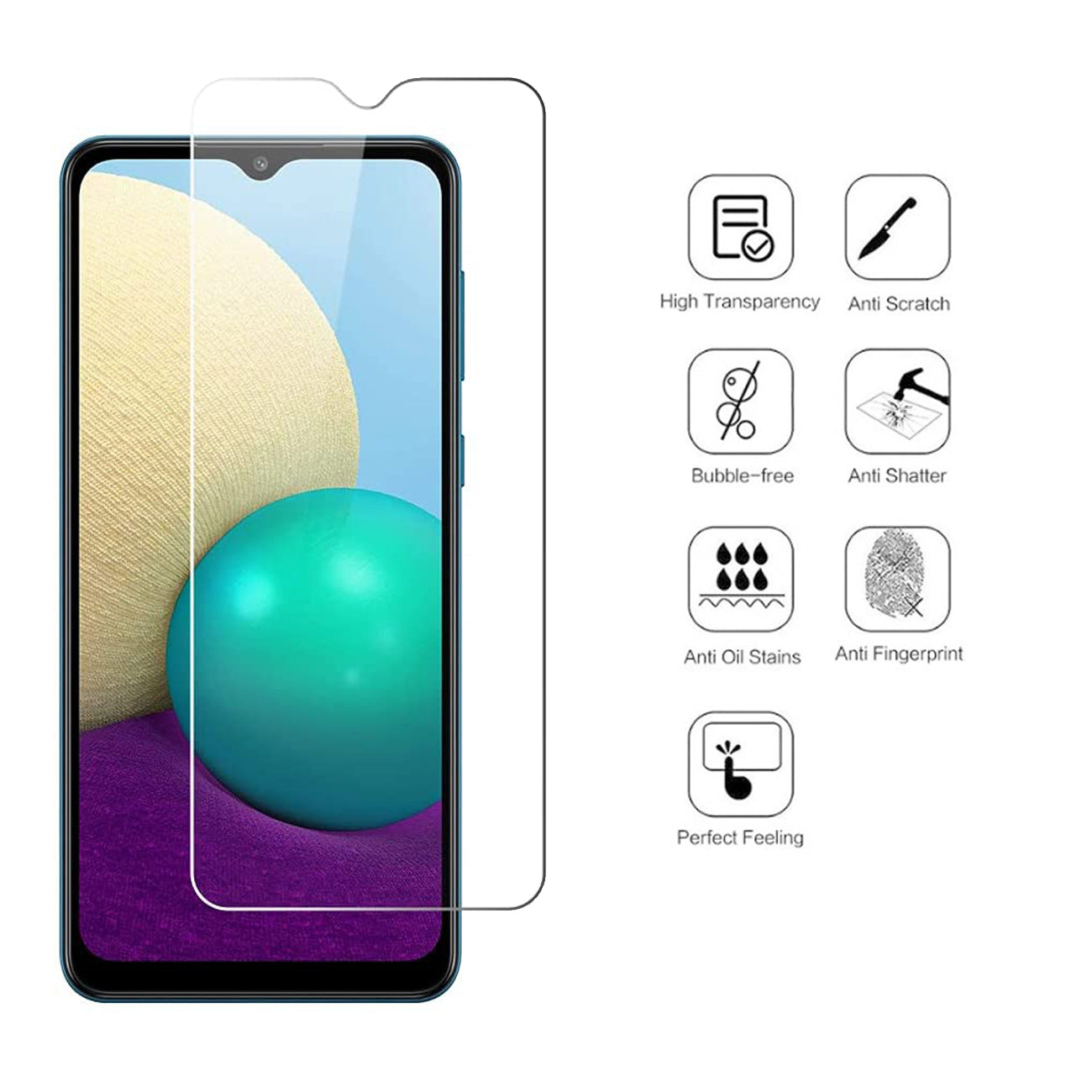 Glass Super Durable 2.5D Galaxy A02/ M02