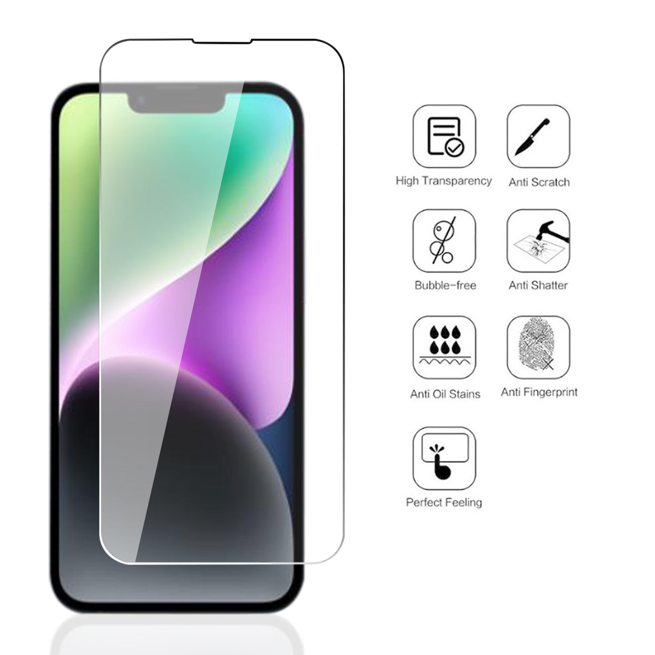 APPLE IPHONE 13/13 PRO /14 2.5D Super Durable Glass