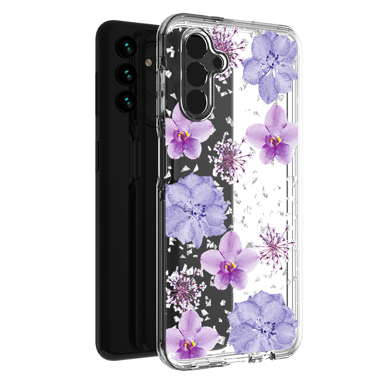 Pressed dried flower Design Phone case For Samsung Galaxy A13 5G In Purple