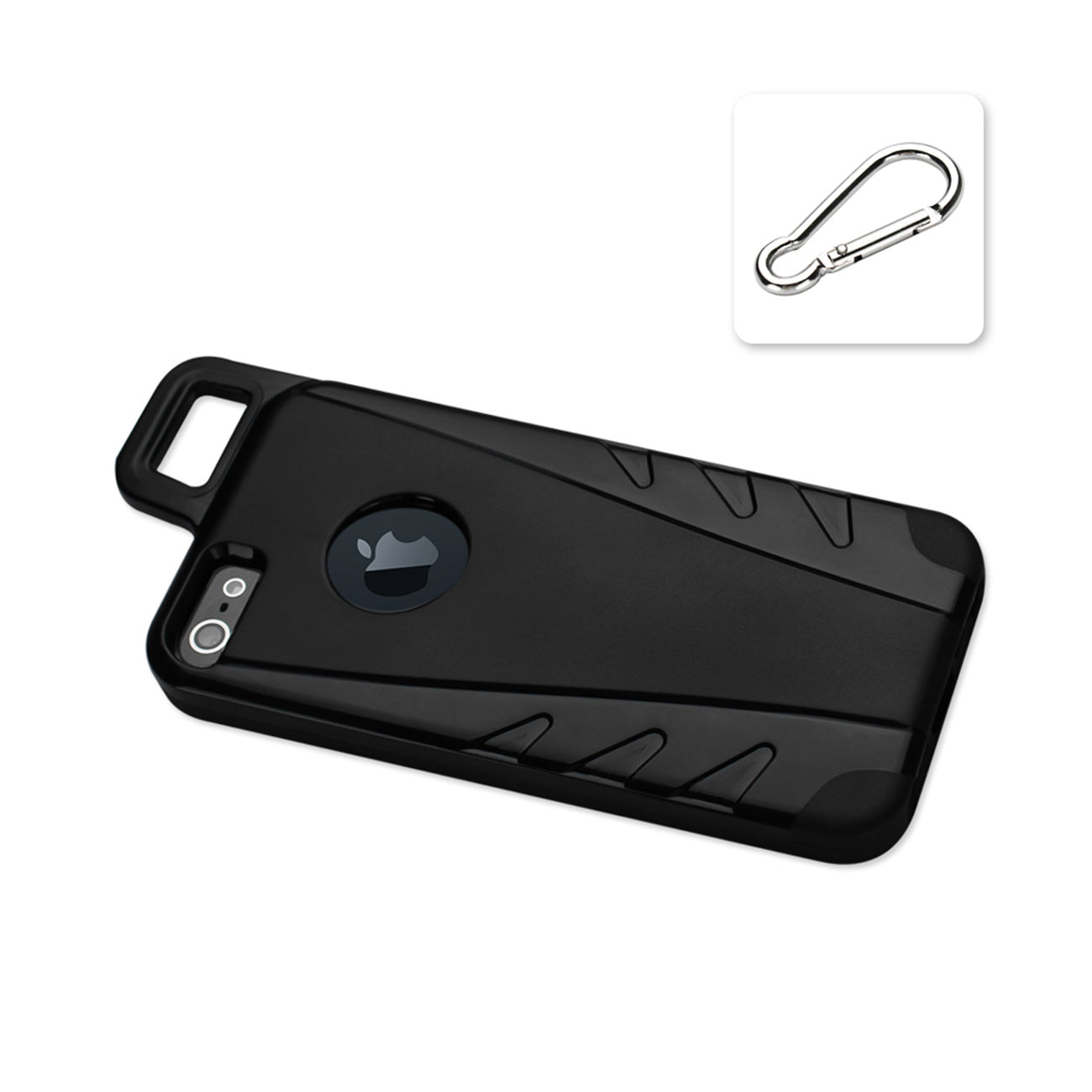 Case Hybrid Drop Proof Workout With Hook iPhone SE/ 5S/ 5 Black Color