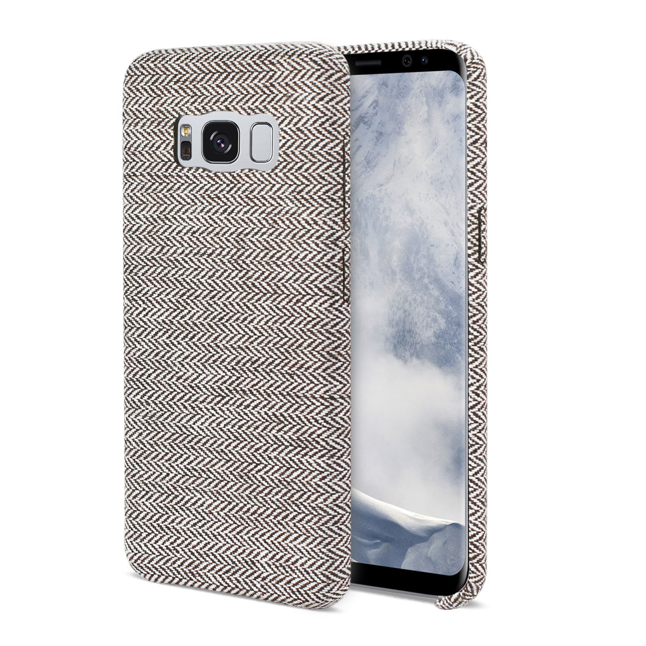 Samsung Galaxy S8 Herringbone Fabric In Dark Gray