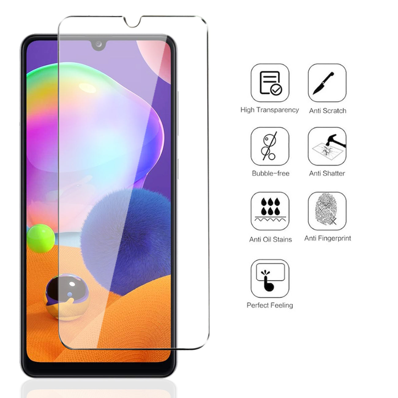 Glass Super Durable 2.5D Samsung Galaxy M31 Clear