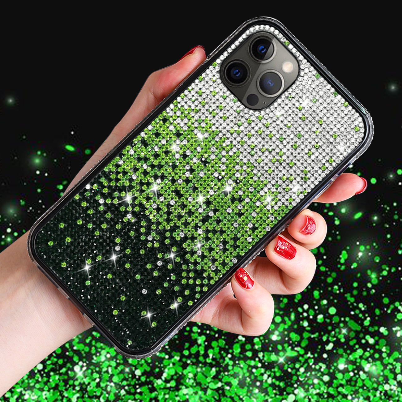 Case Diamond Design Apple iPhone 12 Pro Max Green Color