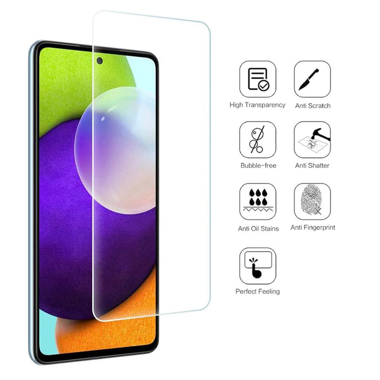Glass Super Durable 2.5D Samsung Galaxy A52 Clear
