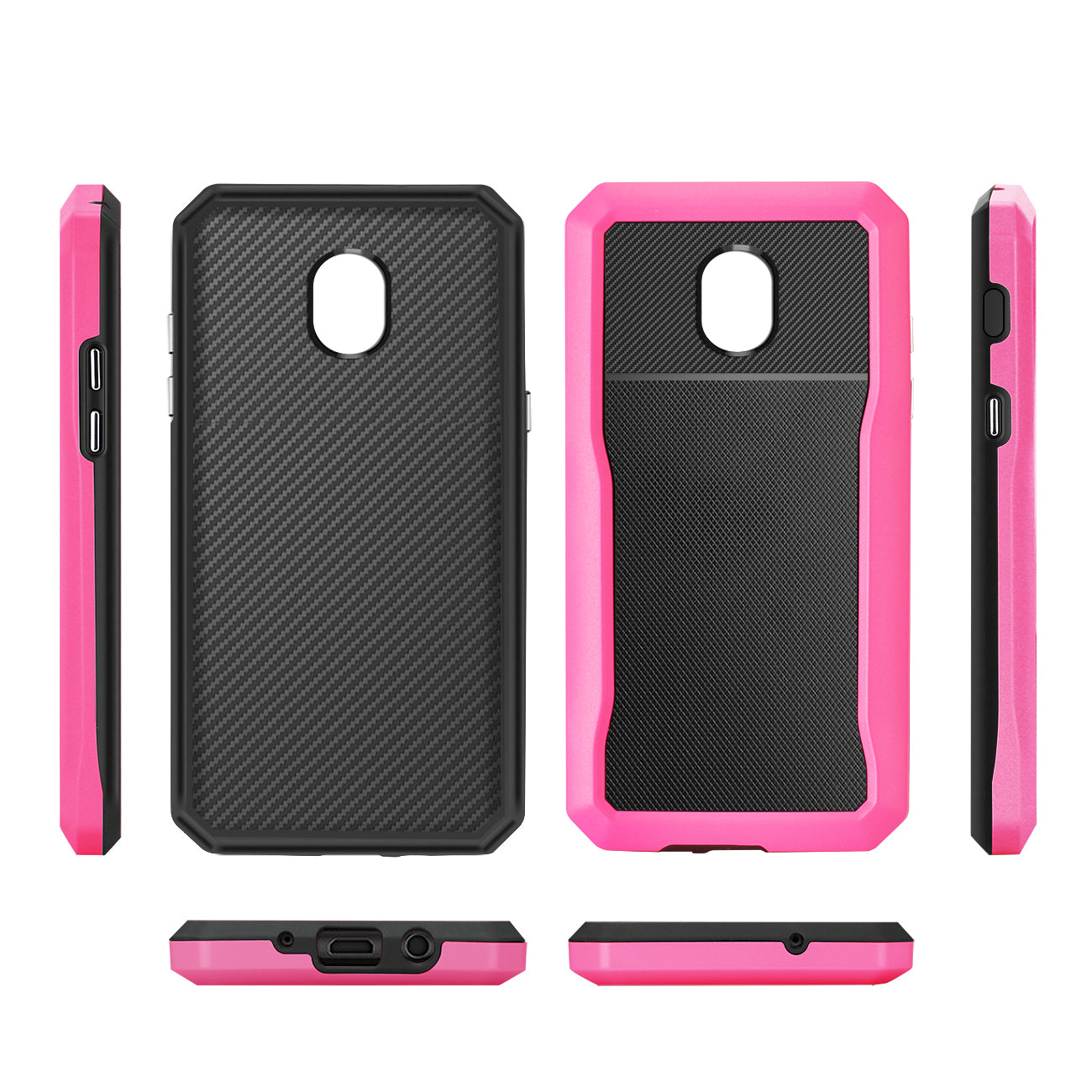 Reiko SAMSUNG GALAXY J7 (2018) Full Coverage Shockproof Case In Pink