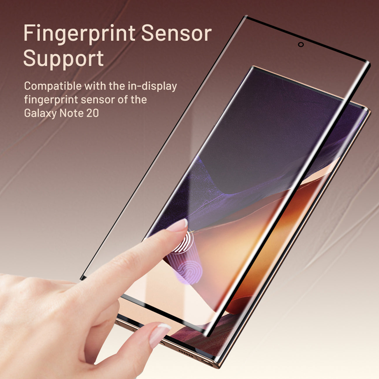 Glass Durable Super 3D Anti-Fingerprint Reiko Samsung Galaxy Note 20