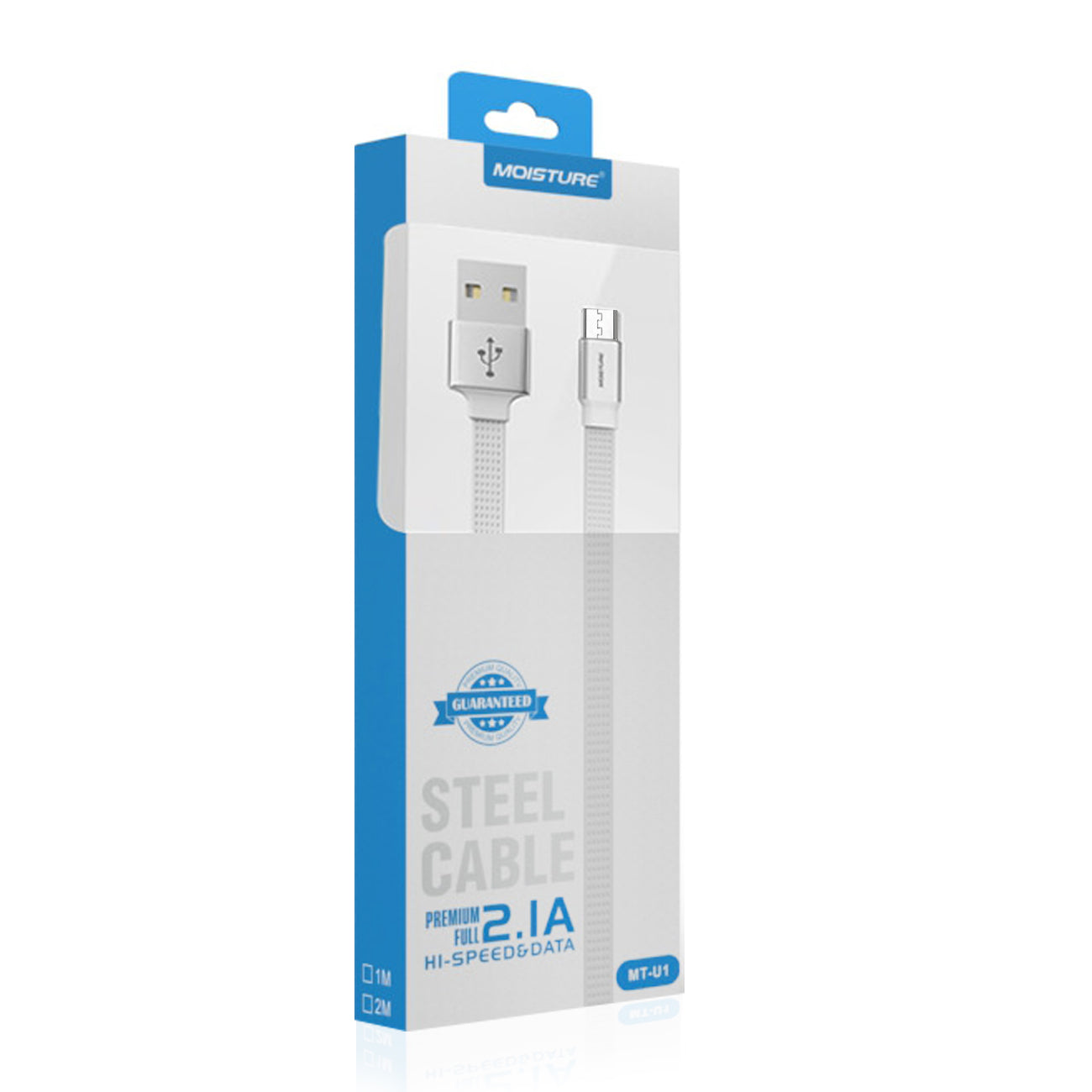 Data Cable Micro Steel High Speed White Color