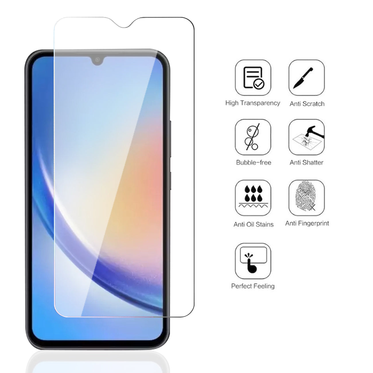 Samsung Galaxy A34 5G 2.5D Super Durable Glass