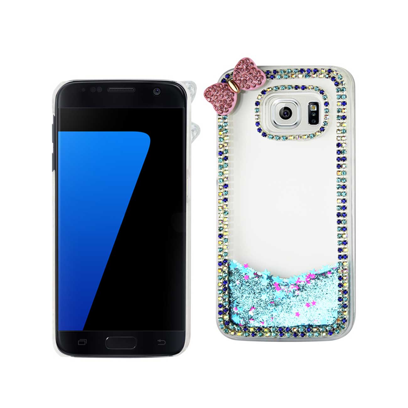 Case Jewelry Floating Stars Samsung Galaxy S7 Navy Color