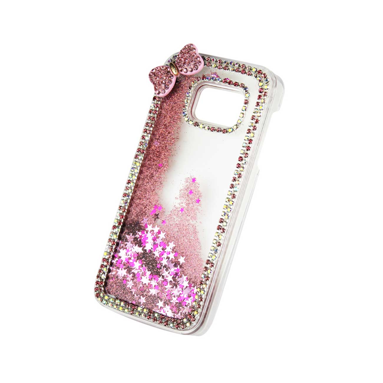Case Jewelry Floating Stars Samsung Galaxy S7 Pink Color