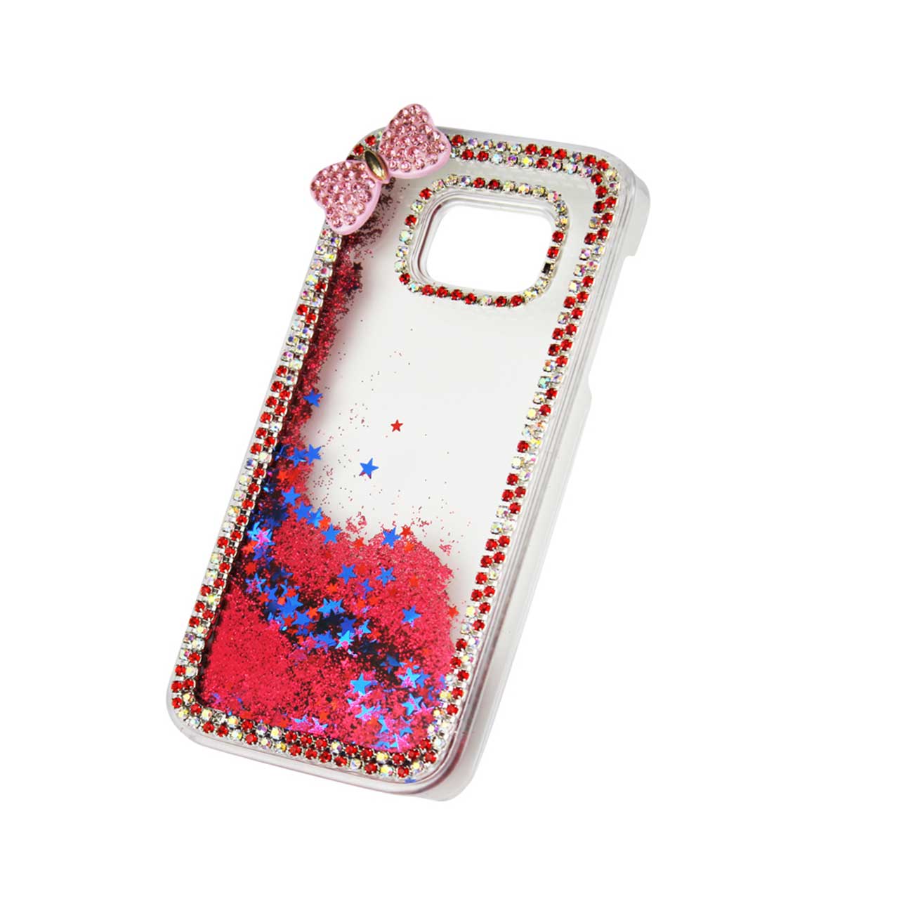 Case Jewelry Floating Stars Samsung Galaxy S7 Red Color