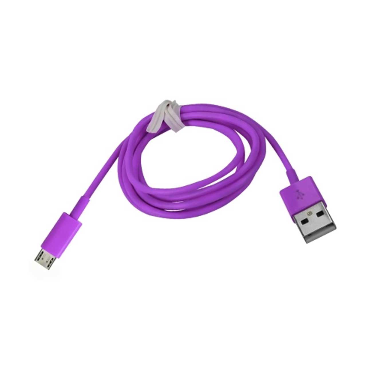 Travel Adapter Charger Micro USB With Cable Portable 1A Reiko Purple Color