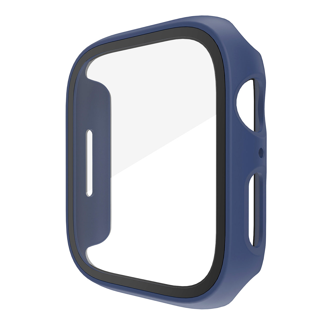 Case PC With Tempered Glass Screen Protector Full Cover Apple Watch 45 mm Navy Color