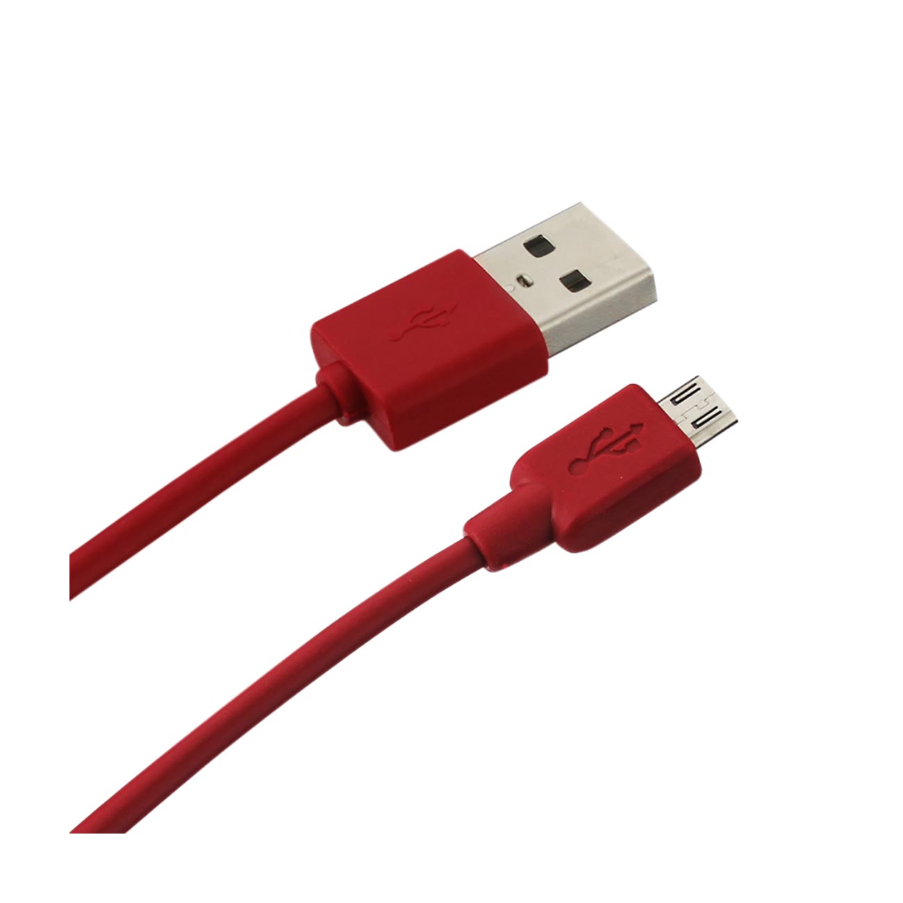 Car Charger Wall Adapter Micro With Cable USB 1A 3-In-1 Red Color