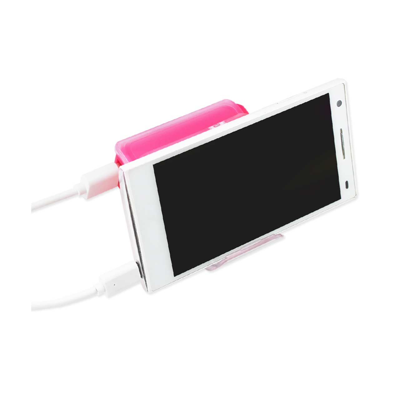 Reiko 4000Mah Universal Power Bank With Cable In Hot Pink