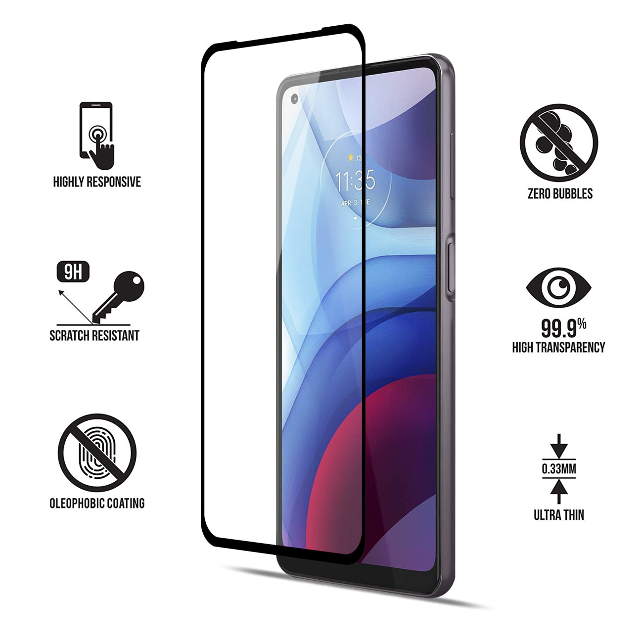 Screen Protector Full Coverage Scratch Resistant Moto G Power 2021