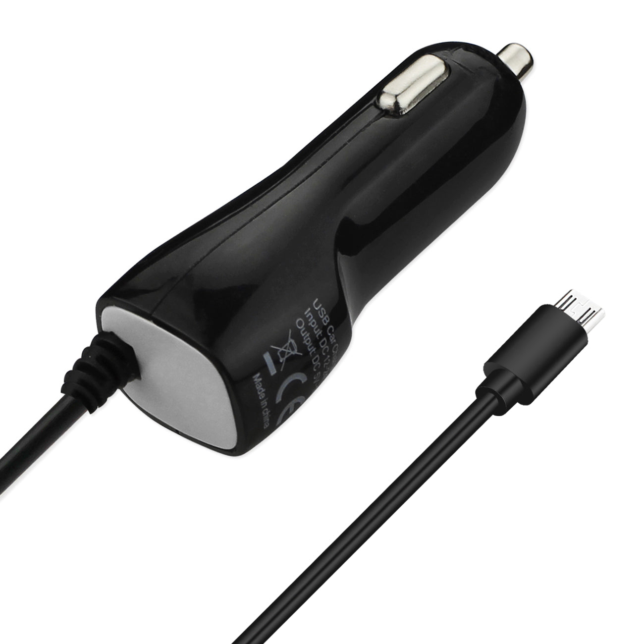 Travel Adapter Charger Micro USB With Built In Cable Portable Reiko Black Color