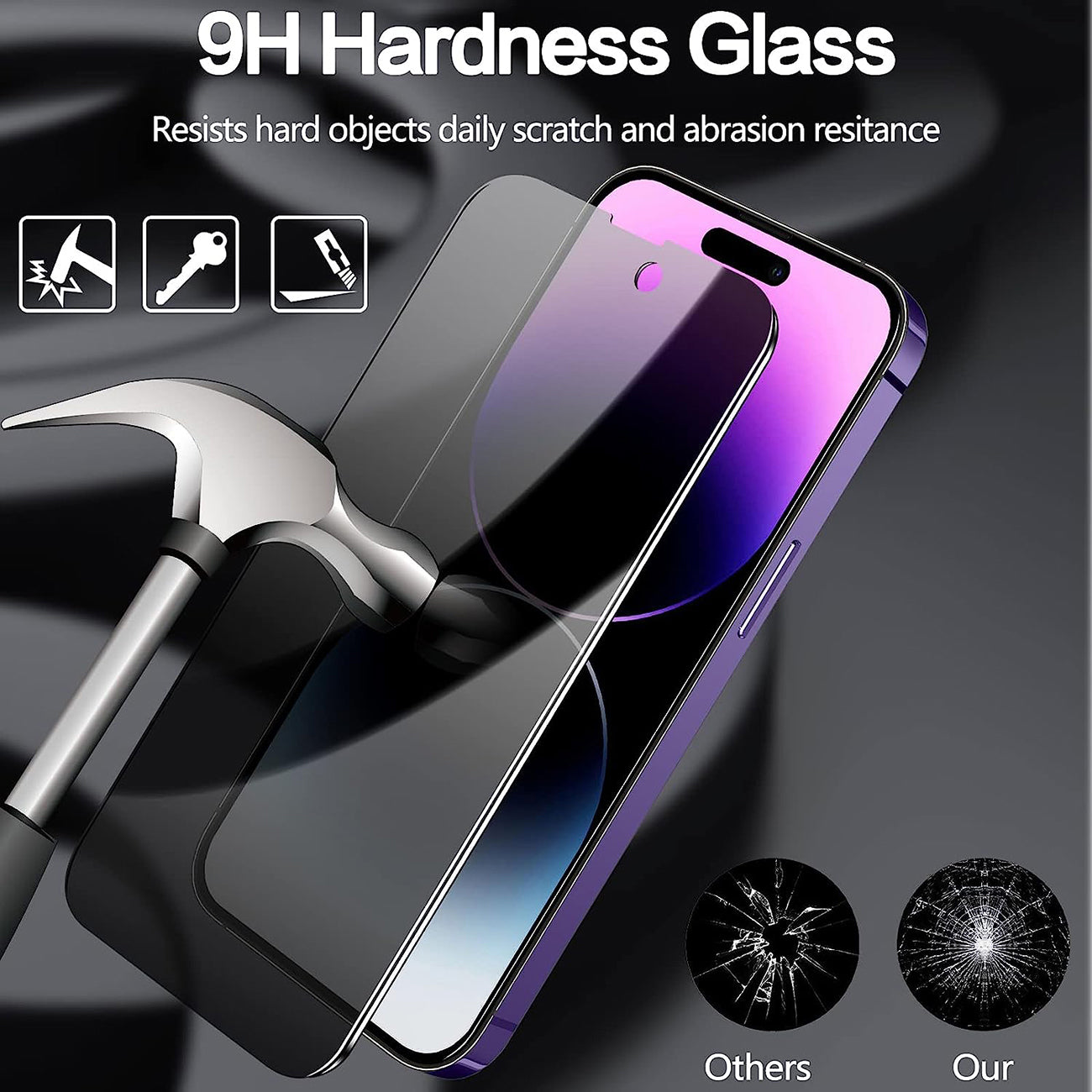 Apple iPhone 14 Pro Max Privacy Screen Protector In Black