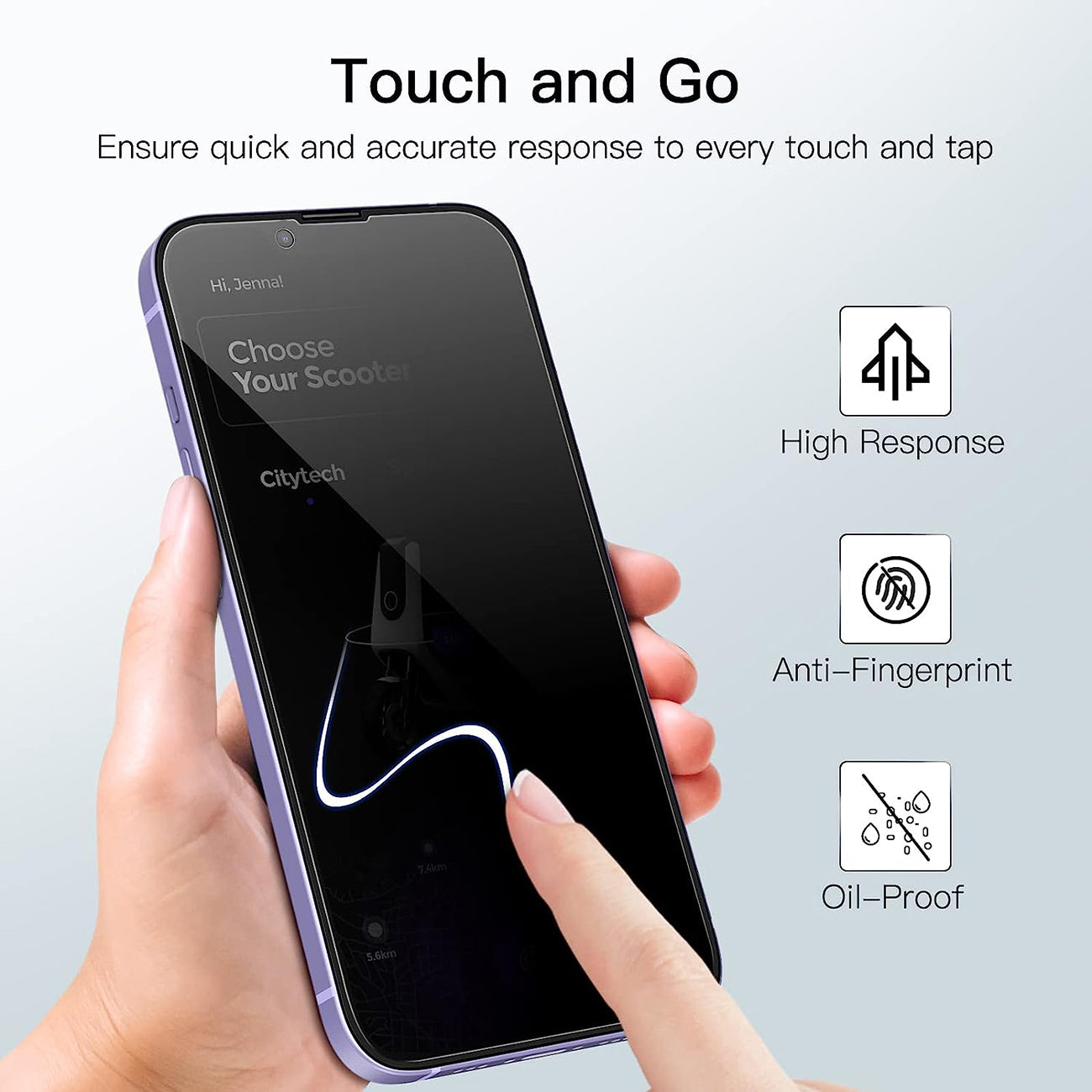 Apple iPhone 14 Privacy Screen Protector In Black