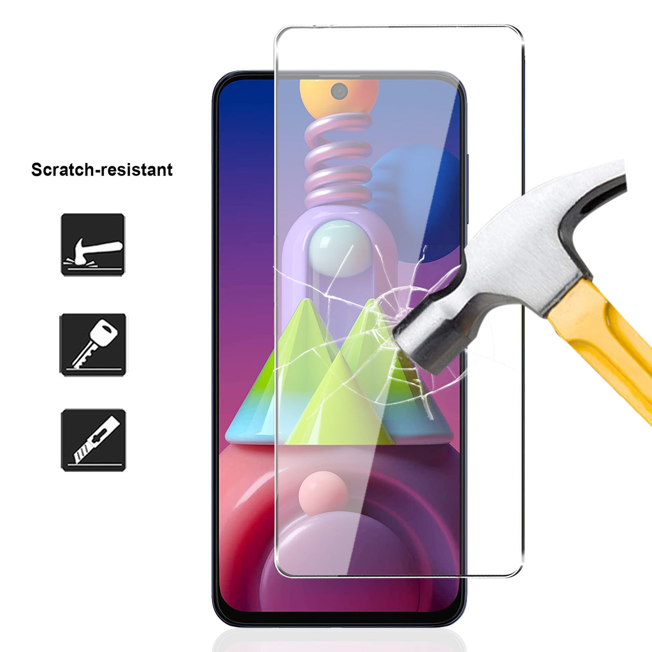 Glass Super Durable 2.5D Samsung Galaxy M51 Clear