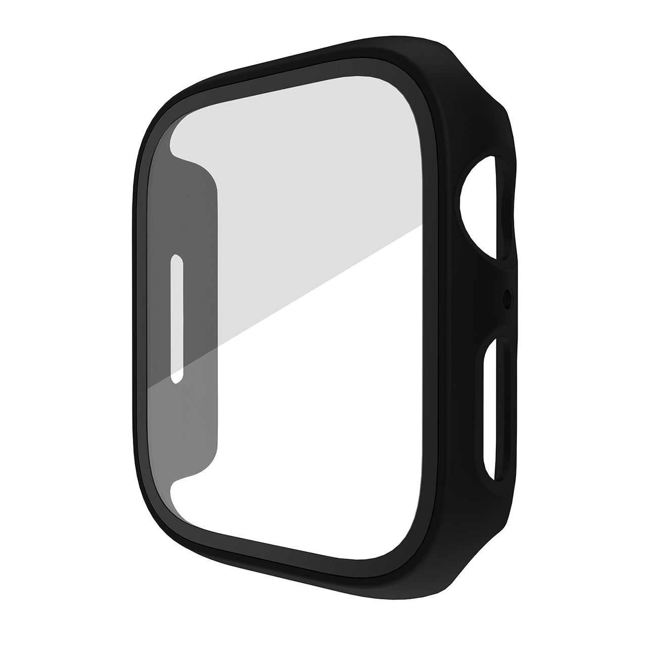 Case PC With Tempered Glass Screen Protector Full Cover Apple Watch 41 mm Black Color
