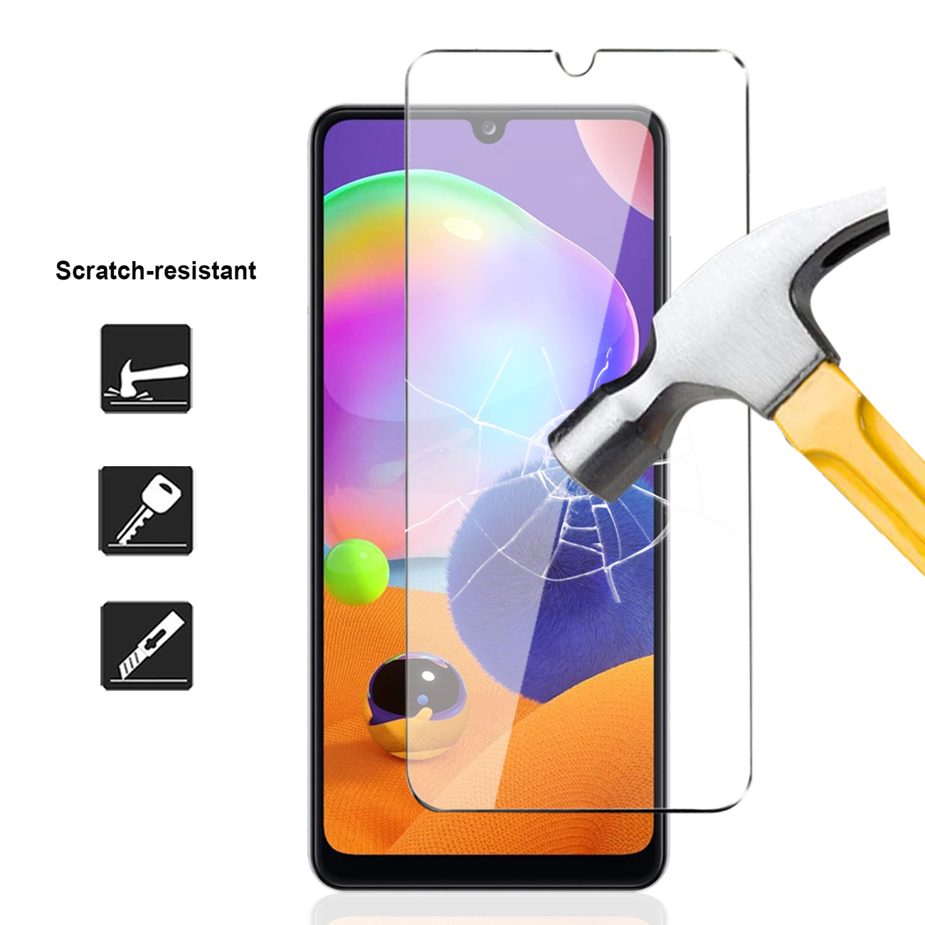 Glass Super Durable 2.5D Samsung Galaxy M31 Clear