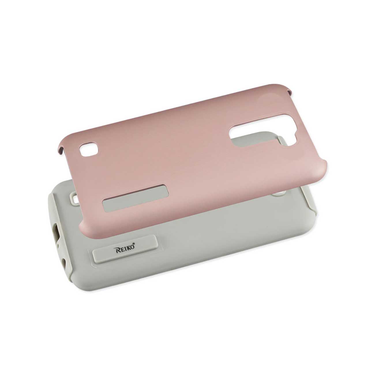 LG K10 Solid Armor Dual Layer Protective Case In Rose Gold