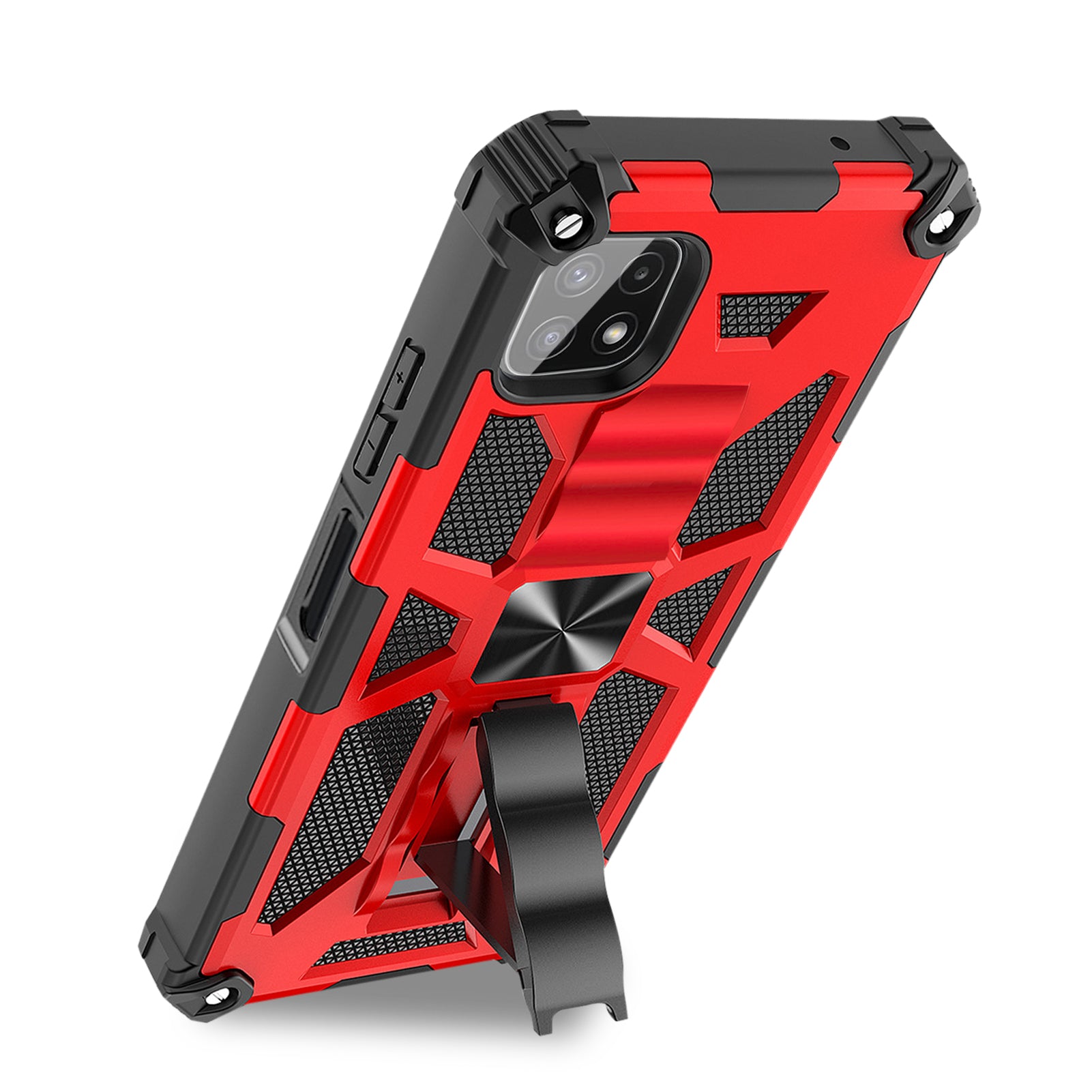 Built-in Kickstand TPU Case with Magnetic Mount for SAMSUNG GALAXY A22 5G in Red