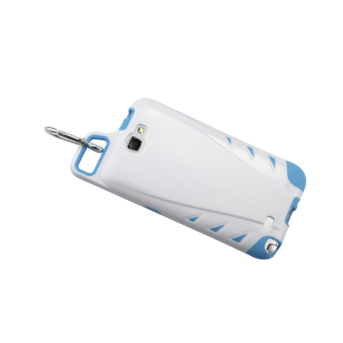 Samsung Galaxy Note 2 Dropproof Workout Hybrid Case With Hook In White Navy