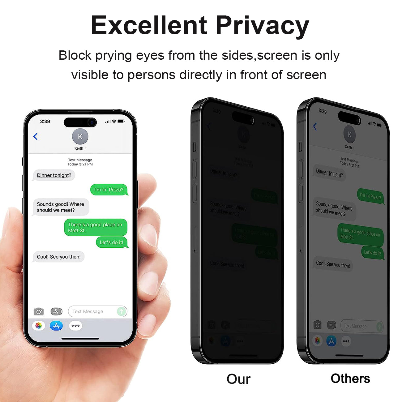 Apple iPhone 14 Pro Max Privacy Screen Protector In Black