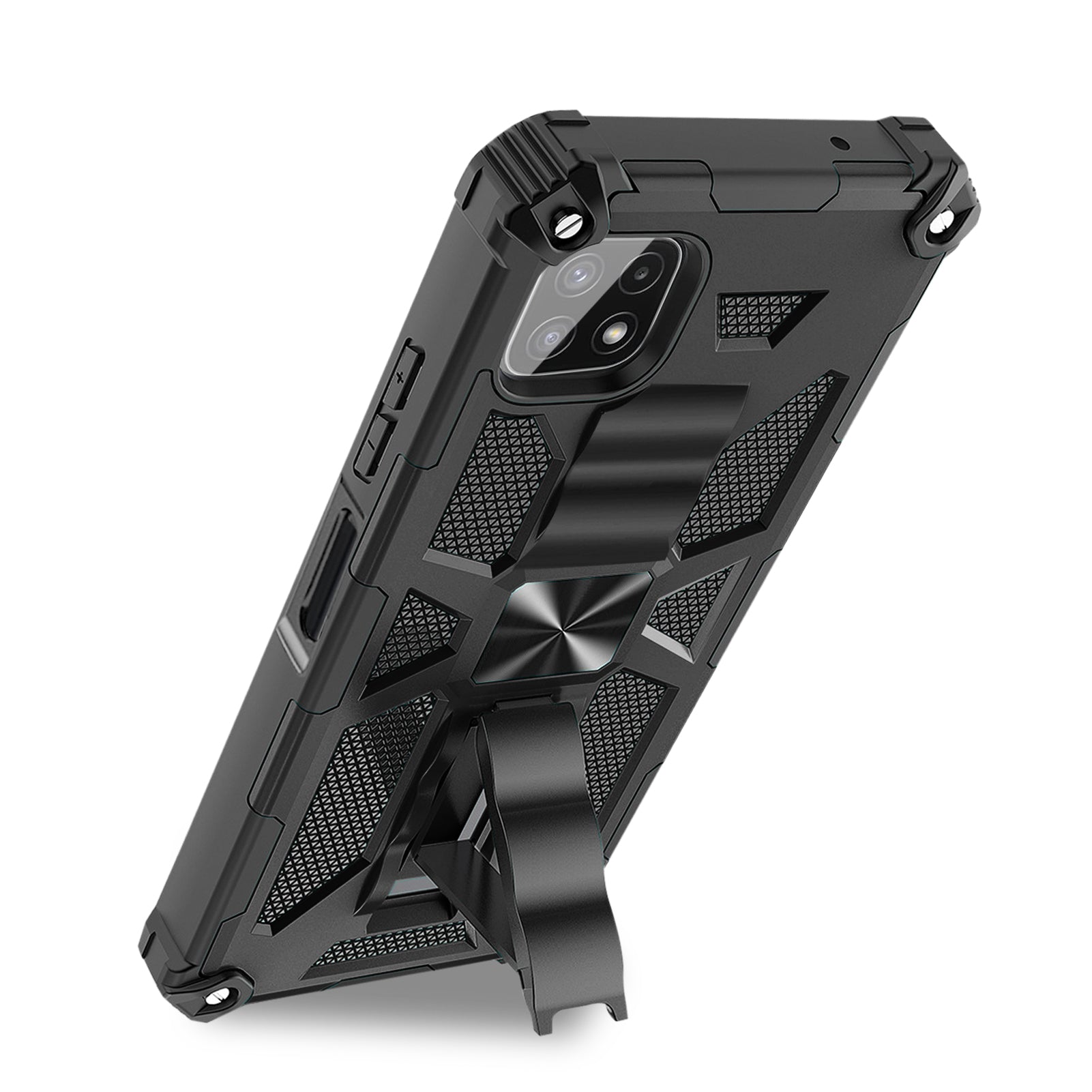 Built-in Kickstand TPU Case with Magnetic Mount for SAMSUNG GALAXY A22 5G in Black
