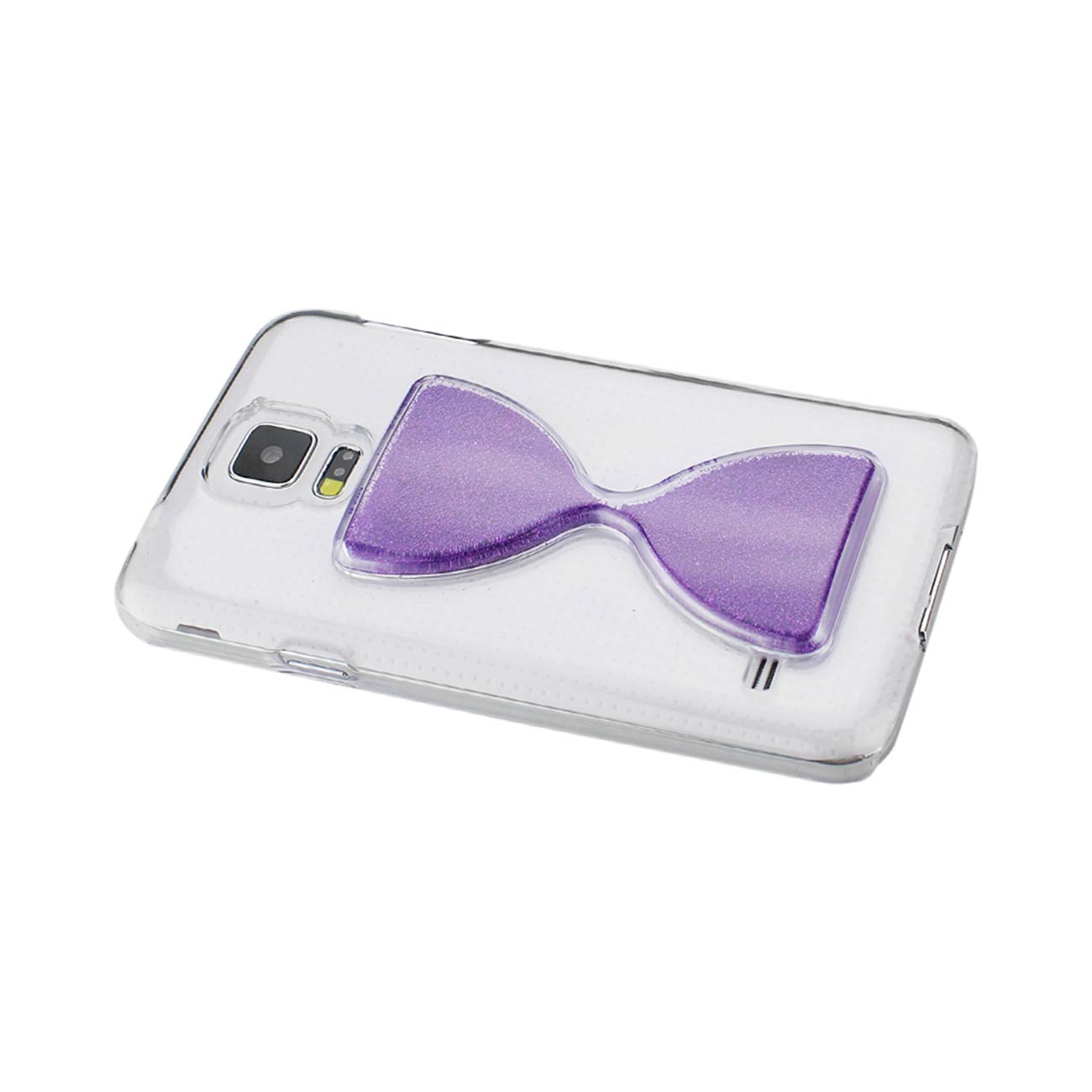 Samsung Galaxy S5 3D Sand Clock Clear Case In Purple